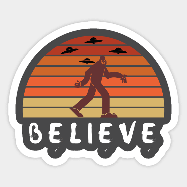 Bigfoot I believ Sticker by Ashden